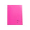 Clairefontaine Koverbook - Notitieboek - geniet - A4 - 48 vellen / 96 pagina's - Seyès - transparant, roze - polypropyleen (PP)