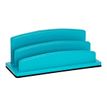 3338805004037-Quo Vadis Satiny - Trieur demi-rond 2 compartiments - 26 x 10,5 cm - bleu-Angle gauche-0