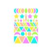 Maildor Baby - Decoratiesticker - geometrische figuren - 6 vellen - geassorteerd neon (pak van 282)