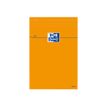 Oxford Office Everyday - Blocknotes - geniet - A5 - 80 vellen / 160 pagina's - extra wit papier - van ruiten voorzien - oranje hoes - karton