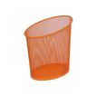 Alba - Corbeille à papier - elliptique - 18 l - maille métallique - orange