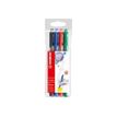 STABILO PointMax - 4 feutres d'écriture - pointe moyenne - couleurs assorties classiques