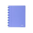 ATOMA Traditional Colours - Cahier polypro A5 (165 x 210 mm) - 144 pages - grands carreaux (Seyes) - bleu transparent