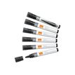 Nobo Liquid Ink - 10 Marqueurs - non permanent - pour verre, tableau blanc, émail  - 3 mm - noir