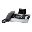 Gigaset DX800A all in one - Telefoon met snoer / VoIP-telefoon / ISDN-telefoon - antwoordsysteem met nummerherkenning/wachtstand - DECT\GAP - SIP - multiline - titanium, pianozwart