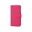 Muvit Wallet Folio - Flip cover voor mobiele telefoon - polycarbonaat, imitatieleer - roze - voor Apple iPhone 6