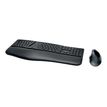 Kensington Pro Fit Ergo Wireless Keyboard and Mouse - toetsenbord en muis set - Frans - zwart