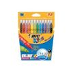 BIC KiDS KID COULEUR - Pen met vezelpunt - niet permanent - verschillende kleuren - inkt op waterbasis - 0.8 mm - gemiddeld - pak van 12