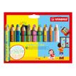 STABILO woody 3 in 1 duo - pack de 10 crayons de couleur - couleurs assorties