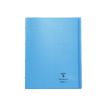 Clairefontaine Koverbook - Notitieboek - geniet - 240 x 320 mm - 48 vellen / 96 pagina's - van ruiten voorzien - blauw, transparant - polypropyleen (PP)