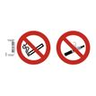 Exacompta teken - no smoking / no vaporing - 100 x 100 mm - polyvinyl chloride (PVC) / vinyl - rood (pak van 2)