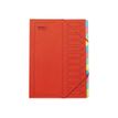 Extendos Mon Dossier - Ordnermap - 12 onderdelen - 240 x 320 mm - met tabbladen - rood