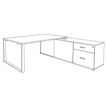 3253310171886-Bureau LOFTER Manager - L180 x P100 x H72,5 cm - console retour à droite (tiroirs) - pieds carbone - plateau imit--3
