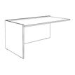 3253310434080-Banque d'accueil Module de départ bas OLA - L142,5 x H75,5 x P82,5 cm - structure blanc perle, plateau--2
