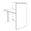 3253310205451-Banque d'accueil Retour direct haut OLA - L122,5 x H112 x P62,5 cm - structure carbone, plateau chêne --2