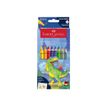 Faber-Castell Jumbo Grip - 10 crayons de couleur - dinosaure