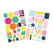 Maildor Baby - jeu d'adhésifs de décoration - 620 pièces - formes géométriques géantes - 20 feuilles