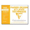 Clairefontaine Dessin à Grain - Pochette papier à dessin - 12 feuilles - A4 - 160 gr - blanc