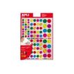 APLI kids - Decoratiesticker - 6 vellen - metallic groen, metallic rood, metallic blauw, metallic roze, oranje metallic, geel metallic, metallic lilac - permanent (pak van 624)