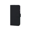 Muvit Wallet Folio - Flip cover voor mobiele telefoon - polycarbonaat, imitatieleer - zwart - voor Apple iPhone 6, 6s
