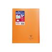 Clairefontaine Koverbook - Cahier polypro 24 x 32 cm - 48 pages - grands carreaux (Seyes) - orange