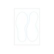 PICKUP teken - footprints - 250 mm - wit
