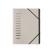 Pagna Office - Ordnermap - 12 compartimenten - 12 onderdelen - A4 - met tabbladen - lichtgrijs