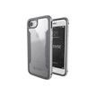 X-Doria Defense Shield - Achterzijde behuizing voor mobiele telefoon - polycarbonaat, rubber, geanodiseerd aluminium - zilver - voor Apple iPhone 7