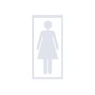 PICKUP Home 3D - Teken - women - 100 mm (height) - voor bevestiging op oppervlak - zelfklevend - wit