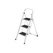 Safetool - Ladder - 3 stappen - epoxy poeder-coated staal - zwart, wit