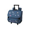 Oberthur Little Lollipops - Koffer met wieltjes/schooltas - 600D polyester - twee tinten blauw