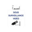 Exacompta teken - onder videotoezicht - sous surveillance video - 100 x 100 mm - PVC vinyl