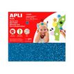 APLI kids - 1 feuille mousse - EVA - 60 x 40 x 0.2 cm - bleu scintillant