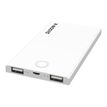 X-Moove Powergo Mini Duo - Mobiele oplader - 4000 mAh - 2 uitgangsaansluitingen (USB) - wit