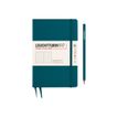 Leuchtturm1917 - Carnet de notes rigide B6+ - pointillés - bleu pétrole