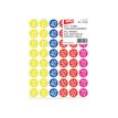 APLI PAPER - Decoratiesticker - korting - cirkel - 2,4 cm diameter - 5 vellen - blauw, geel, magenta, rood - permanent (pak van 240)