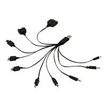 Cleverline Octopus cable - Oplaadkabel - USB (M) naar mobiele-telefoonconnector (M) - 20 cm - zwart