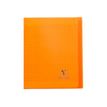 Clairefontaine Koverbook - Notitieboek - geniet - 170 x 220 mm - 48 vellen / 96 pagina's - Seyès - oranje, transparant - polypropyleen (PP)