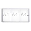 MAULextraslim - Whiteboard met frame - 310 x 660 mm - 3 x A4 - staal met deklaag - magnetisch - zilveren aluminium frame