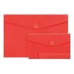 Wonday - Pochette polypro à scratch - 23,7 x 33,3 cm - Rouge semi-transparent