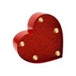 Legami - Mini lampe décorative - lumière blanche chaude - cœur rouge à paillettes