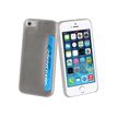Muvit Crystal Case - Achterzijde behuizing voor mobiele telefoon - polyurethaan - zilver - voor Apple iPhone 5, 5s, SE