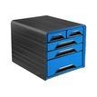 CEP Smoove - Module de classement 5 tiroirs - noir/bleu