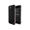 X-Doria Defense Lux - Achterzijde behuizing voor mobiele telefoon - aluminium, leer, polycarbonaat, rubber - zwart - voor Apple iPhone 7