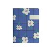 Blue Art - Cahier de notes - 16,5 x 22,2 cm - 64 pages - Ligné - Set & Flowers