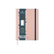 Oberthur Carmen - Notitieboek - genaaid en gebonden - A6 - 100 vellen / 200 pagina's - ivoorkleurig papier - van lijnen voorzien - blush cover