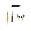 Muvit MUHPH0062 - Sport - In-ear hoofdtelefoons met micro - inwendig - met bekabeling - 3,5 mm-stekker - zwart/groen