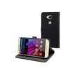 Muvit - Flip cover voor mobiele telefoon - zwart - voor Huawei G8
