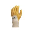 Delta Plus - handschoenen - maat: 10 - katoen, latex acrylonitrile butadiene - geel - paren