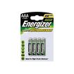 ENERGIZER Power Plus  - 4 piles alcalines rechargeables - AAA LR03